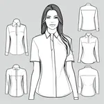 white ruffle-front shirt image